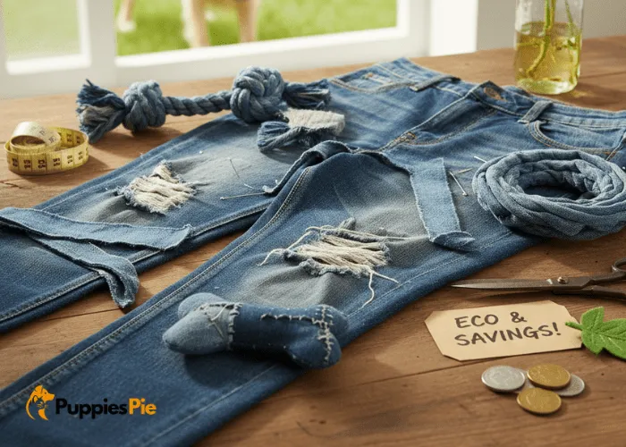 Recycled Jeans Dog Toy: A DIY Craft 1 Eco Friendly min 2