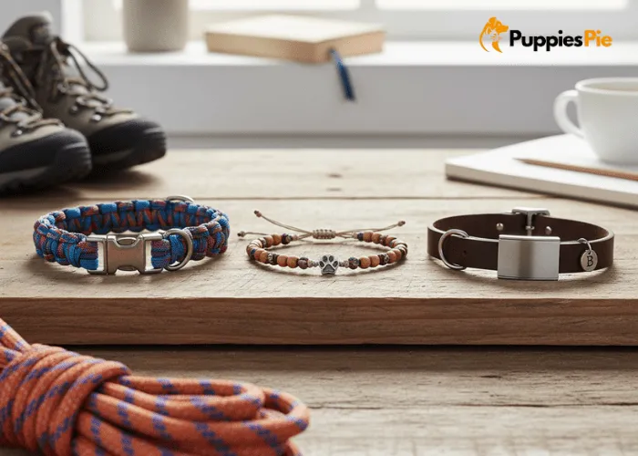 DIY Matching Dog & Owner Bracelets: Craft a Stylish Symbol of Your Bond 2 DIY bracelet design styles for dogs and owners including braided paracord, beaded thread, and leather band options.