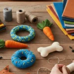 DIY durable felt dog toys handmade at home, safe and easy for pets to play with.