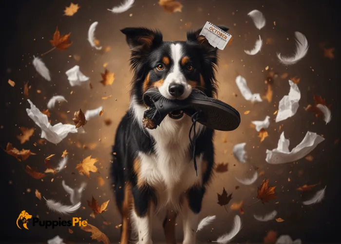 Dog calendar idea showing unique monthly photos based on the dog’s personality and moods.