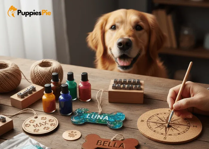 DIY Name Tag for Dogs (Resin or Wood) – Creative, Durable, and Personal 1 Making a personalized DIY dog name tag using durable materials like resin or wood to create a unique, stylish, and eco-friendly identification tag for pets.