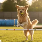 DIY guide to building a simple dog agility jump at home for training and exercise.